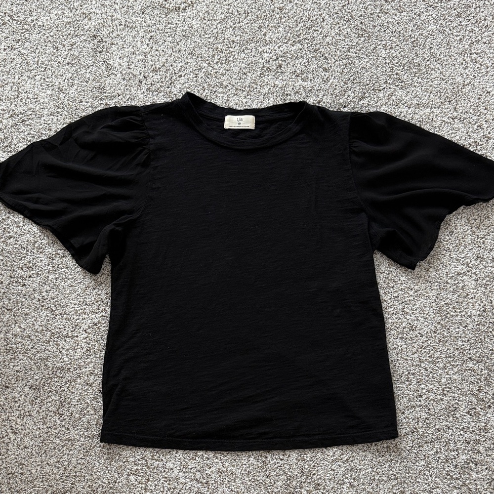 T.La Black Short Sleeve Top